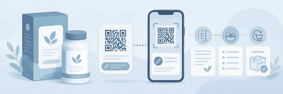 QR-kod på produktförpackningar och etiketter