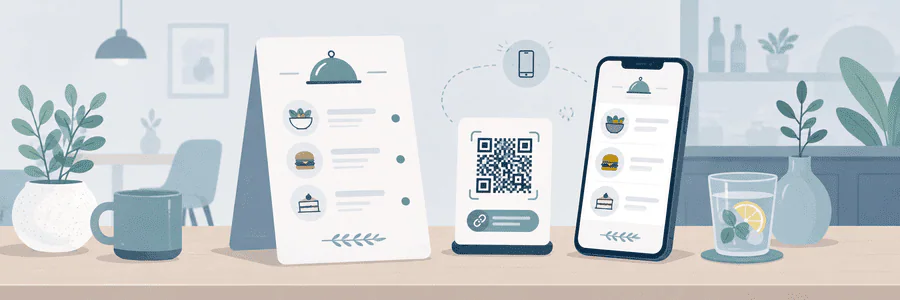 QR-kod för en kafé- eller restaurangmeny